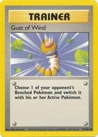 A picture of the Gust of Wind Pokemon card from Base Set
